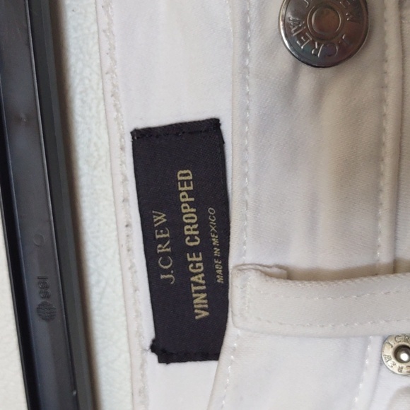 J. Crew Skinny White Jeans Toothpick Vintage Cropped Cut Women's size 28 - Picture 6 of 11